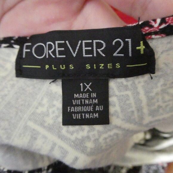 Forever 21 + Plus Size Floral Patchwork Dress Open Back Crisscross Straps 1XL - Picture 3 of 6